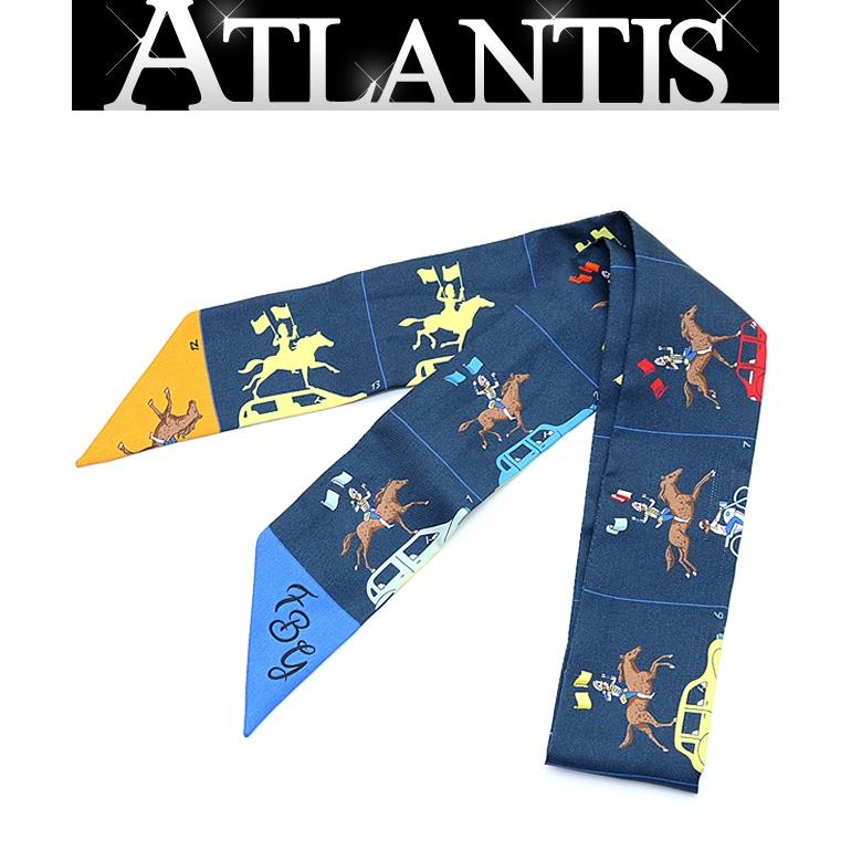 広尾店】エルメス HERMES ツイリー スカーフ Parade パラード ネイビー