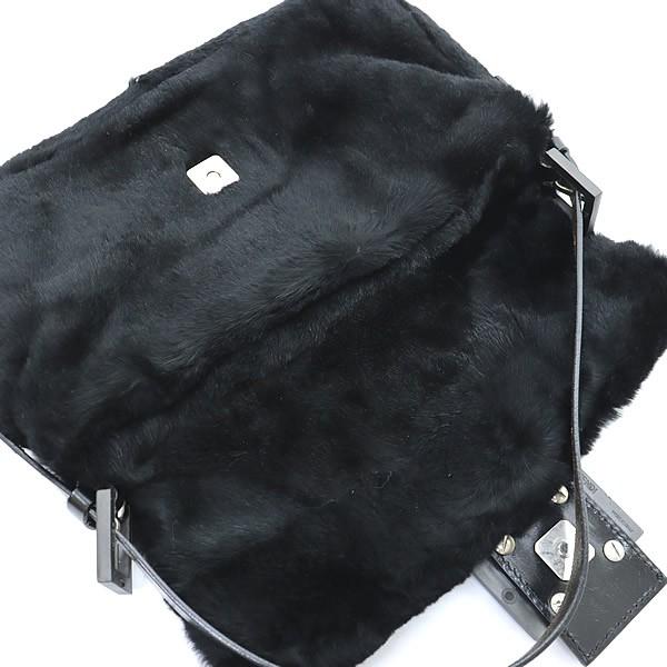 広尾店】フェンディ FENDI ファー マンマバケット 黒 【15174