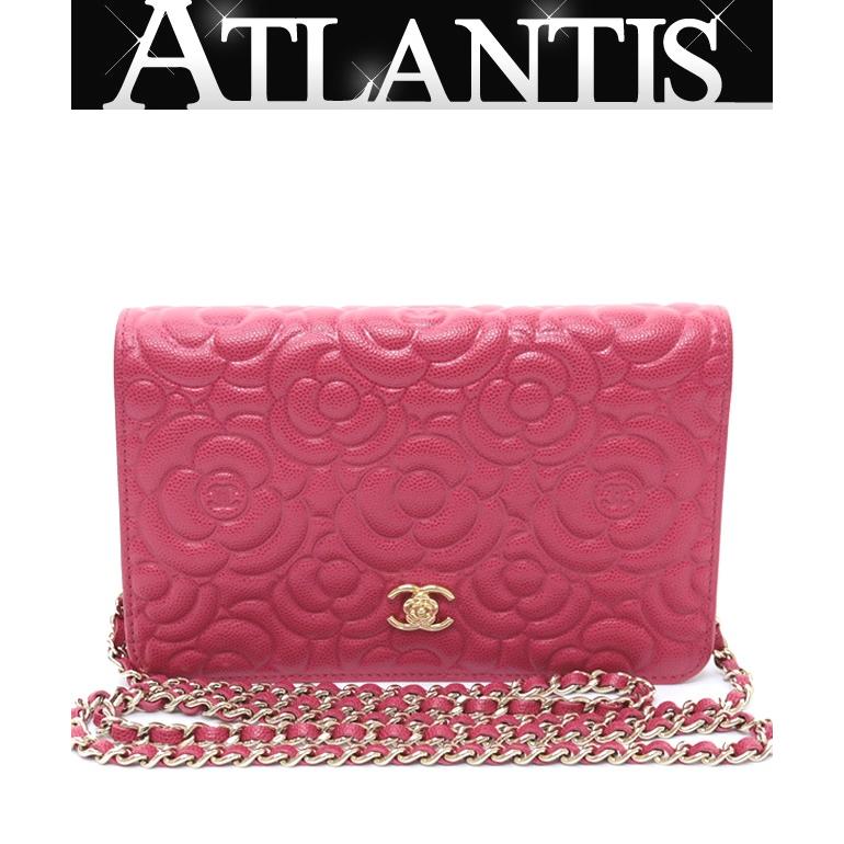 広尾店】 極美品 シャネル CHANEL カメリアチェーンショルダー 