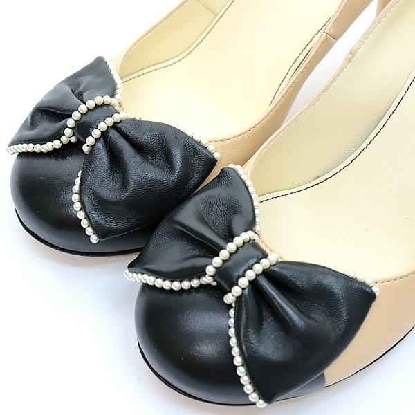 広尾店】 極美品 シャネル CHANEL バイカラーパールパンプス size35 1 