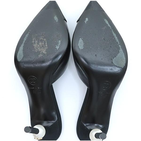広尾店】 美品 シャネル CHANEL ヒールパール ミュール size35 1/2