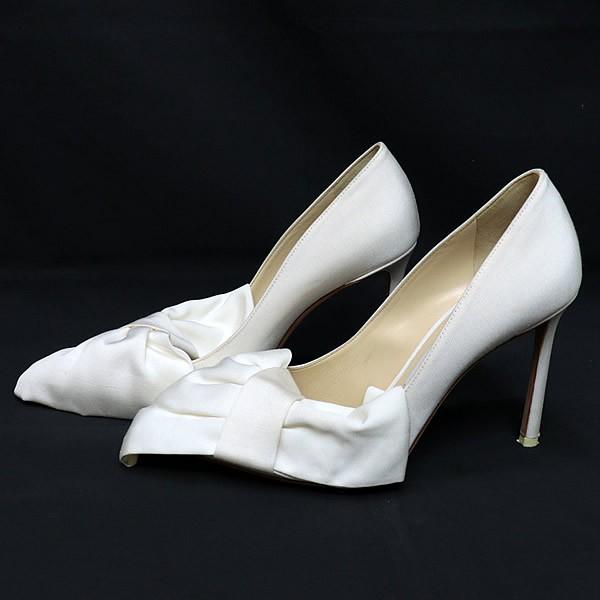 広尾店】 ジミーチュウ JIMMY CHOO off-White リボンパンプス 広尾店】 ジミーチュウ JIMMY CHOO off-White リボンパンプス