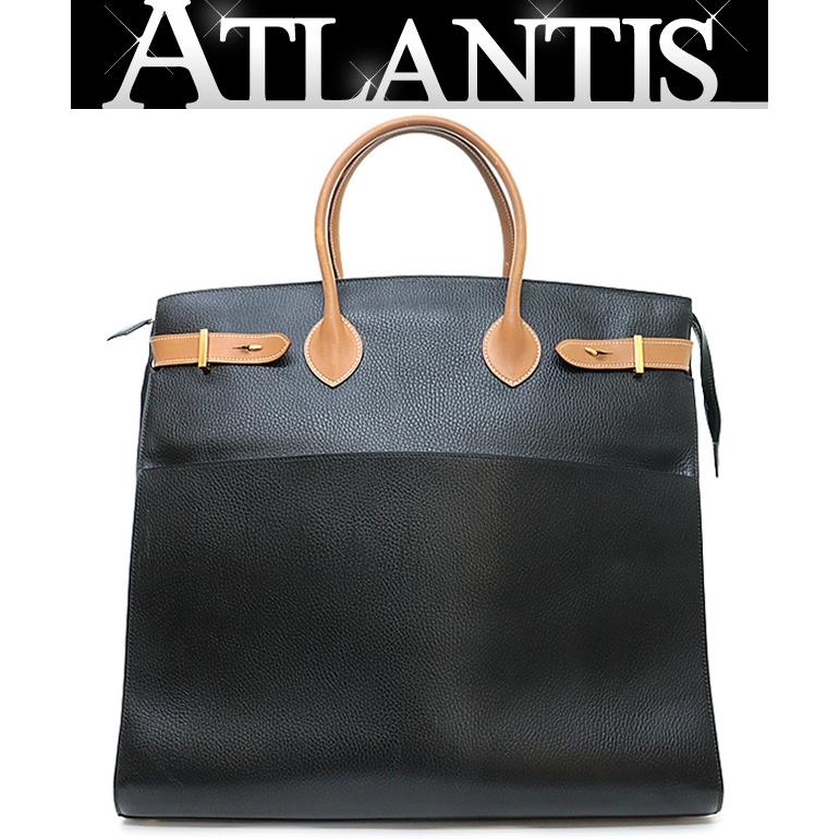 広尾店】エルメス HERMES エアポート ハンドバッグ アルデンヌ 黒