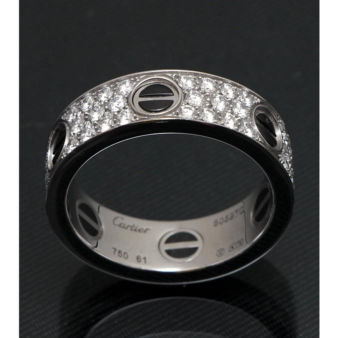 広尾店】カルティエ Cartier ラブリング パヴェダイヤ セラミック