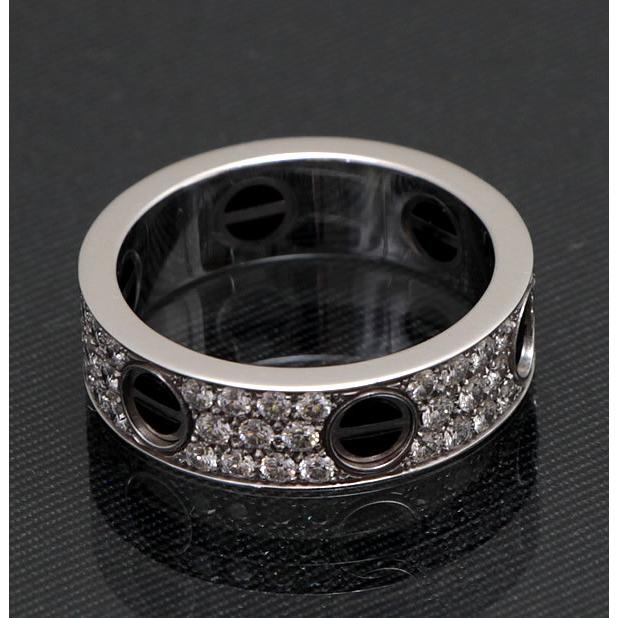 広尾店】カルティエ Cartier ラブリング パヴェダイヤ セラミック