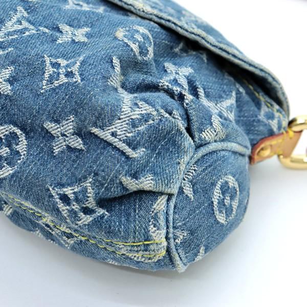 ルイヴィトンLOUIS VUITTON デニム ショルダーバッグ ミニプリーティ ルイヴィトン モノグラム デニム ミニプリーティ ハンドバッグ