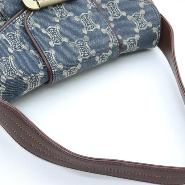 広尾店】セリーヌ CELINE トリオンフ デニム ワンショルダーバッグ  