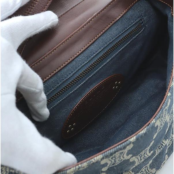 広尾店】セリーヌ CELINE トリオンフ デニム ワンショルダーバッグ  