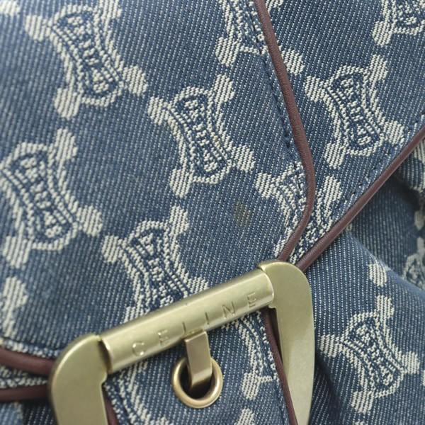 広尾店】セリーヌ CELINE トリオンフ デニム ワンショルダーバッグ  