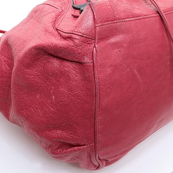 バレンシアガ BALENCIAGA ザ・サンデー トートバッグ レザー 赤系