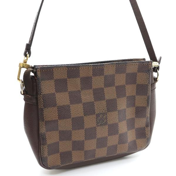 【美品】ルイヴィトン　ダミエ　トゥルースメイクアップ　ポーチ　N51982　茶系 LOUIS VUITTON 中古品ルイヴィトン ダミエ トゥルース メイク