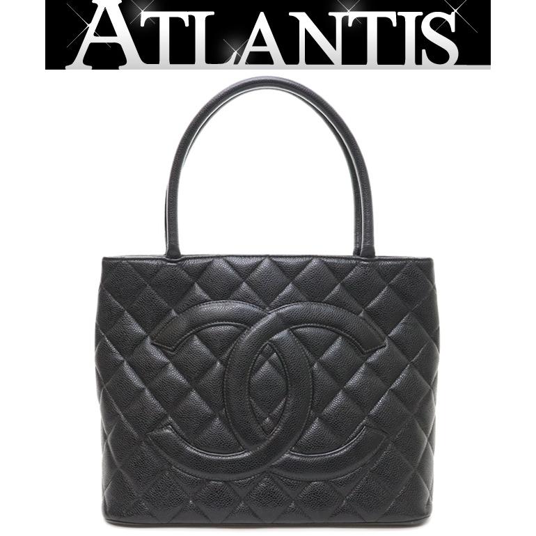 広尾店】シャネル CHANEL 復刻トート ハンドバッグ キャビアスキン 黒 