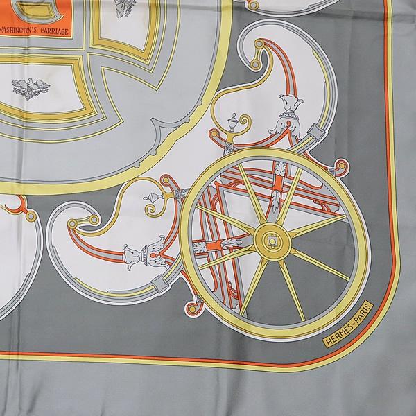広尾店】エルメス HERMES カレ90 大判スカーフ WASHINGTON'S CARRIAGE