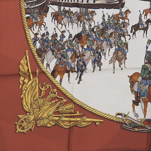 エルメス HERMES カレ90 大判スカーフ MARINE ET CAVALERIE 海と騎兵隊