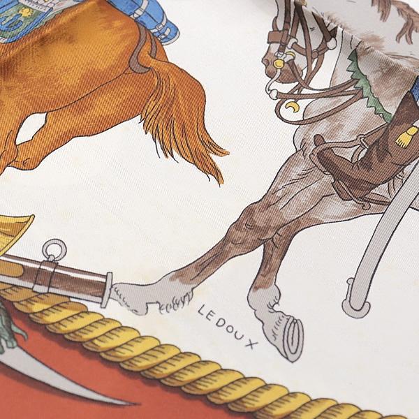 エルメス HERMES カレ90 大判スカーフ MARINE ET CAVALERIE 海と騎兵隊