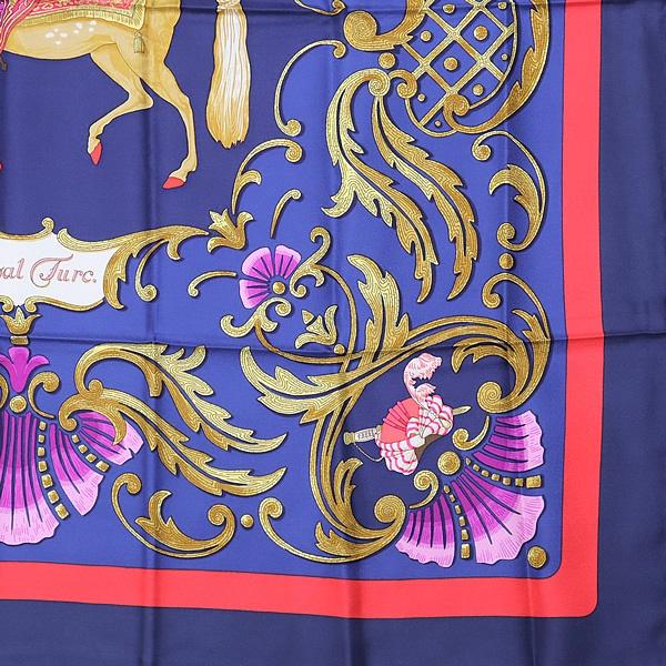 広尾店】美品 エルメス HERMES カレ90 大判スカーフ Cheval Turc