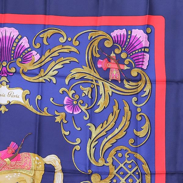 広尾店】美品 エルメス HERMES カレ90 大判スカーフ Cheval Turc