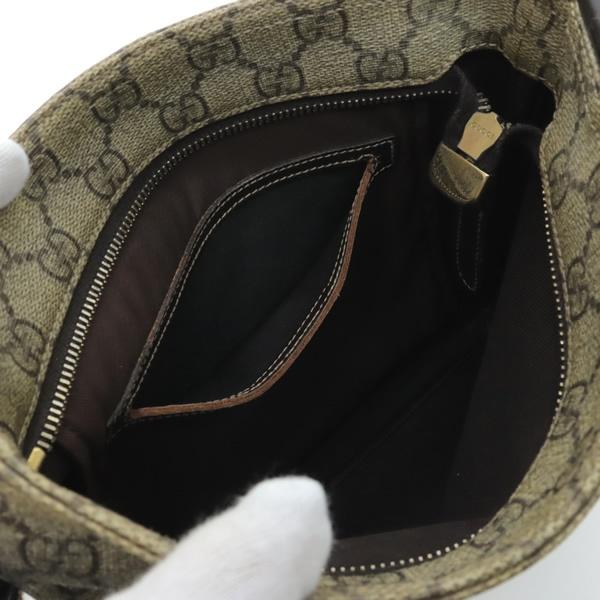 広尾店】グッチ GUCCI GGスプリーム ショルダーバッグ PVC ベージュ 