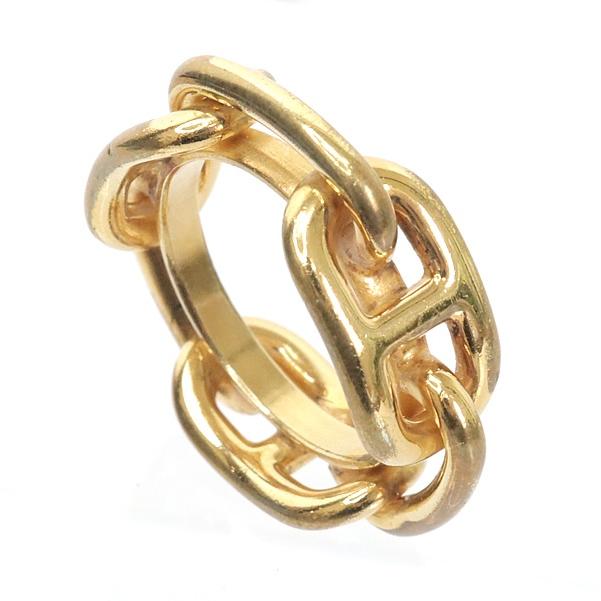 広尾店】 エルメス HERMES スカーフリング シェーヌダンクル ゴールド