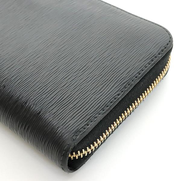 広尾店】プラダ PRADA ラウンドファスナー長財布 レザー 黒 【16619
