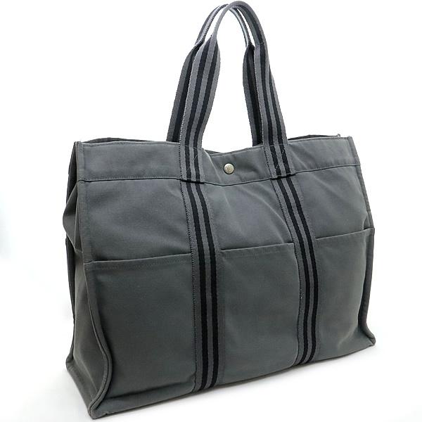 エルメス　フールトゥ　ハンドバッグ　キャンバス　黒　グレー 楽天市場】【バッグ】HERMES エルメス フールトゥ カバス トート