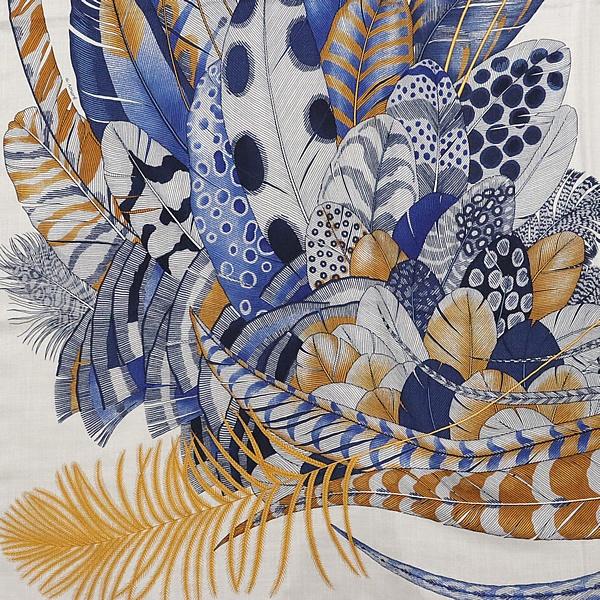 【訳あり】エルメス　カレ　90 シルク　プリュムアンフェット エルメス カレ プリュム・アン・フェット 訳あり】エルメス カレ 90