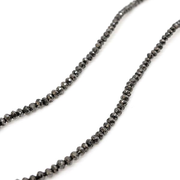 広尾店】地金 ブラックダイヤネックレス K18WG D54.40ct 【16905