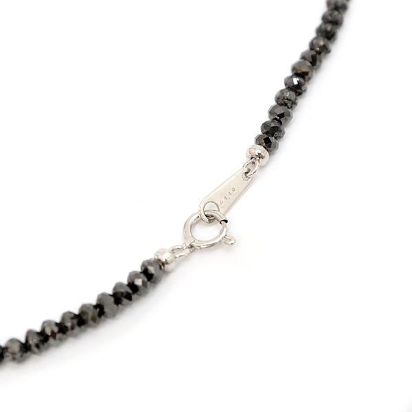 広尾店】地金 ブラックダイヤネックレス K18WG D54.40ct 【16905