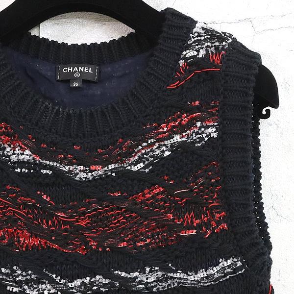 広尾店】 シャネル CHANEL 20S ニットノースリーブワンピース P64327