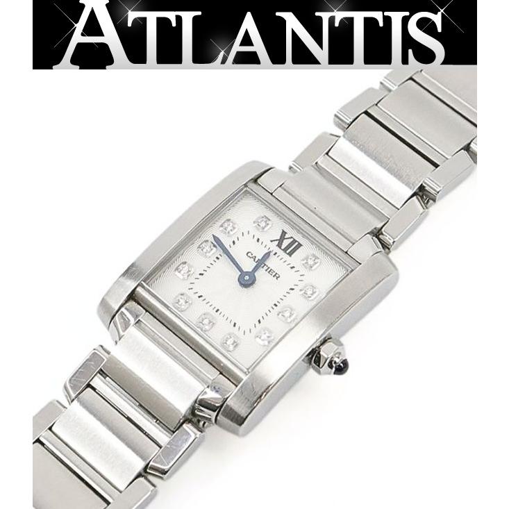 【広尾店】美品 カルティエ Cartier タンクフランセーズSM レディース腕時計 WE110006 SS×ダイヤ【17325】 | 