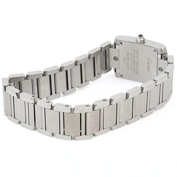 【広尾店】美品 カルティエ Cartier タンクフランセーズSM レディース腕時計 WE110006 SS×ダイヤ【17325】 |  | 03