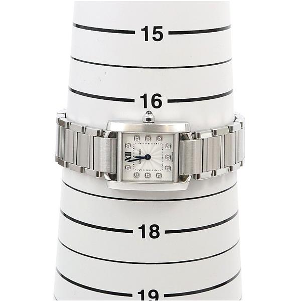 【広尾店】美品 カルティエ Cartier タンクフランセーズSM レディース腕時計 WE110006 SS×ダイヤ【17325】 |  | 08