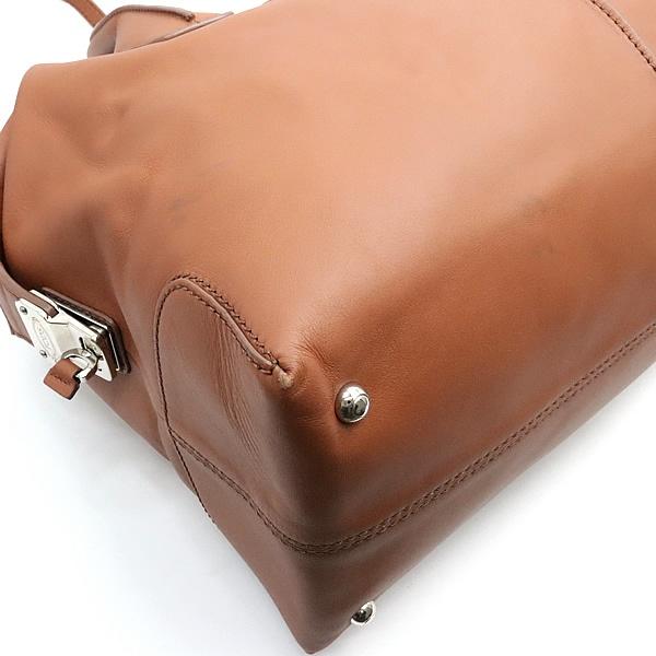 広尾店】 トッズ TOD'S Dスタイリング 2WAYバッグ レザー ブラウン SV