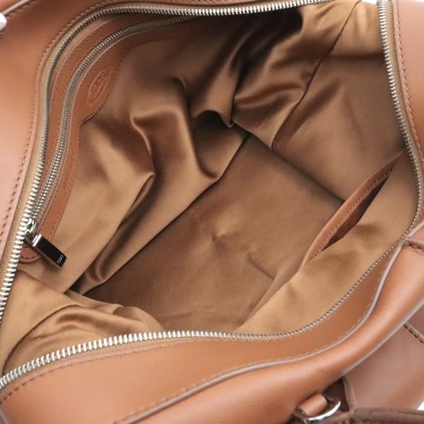 広尾店】 トッズ TOD'S Dスタイリング 2WAYバッグ レザー ブラウン SV