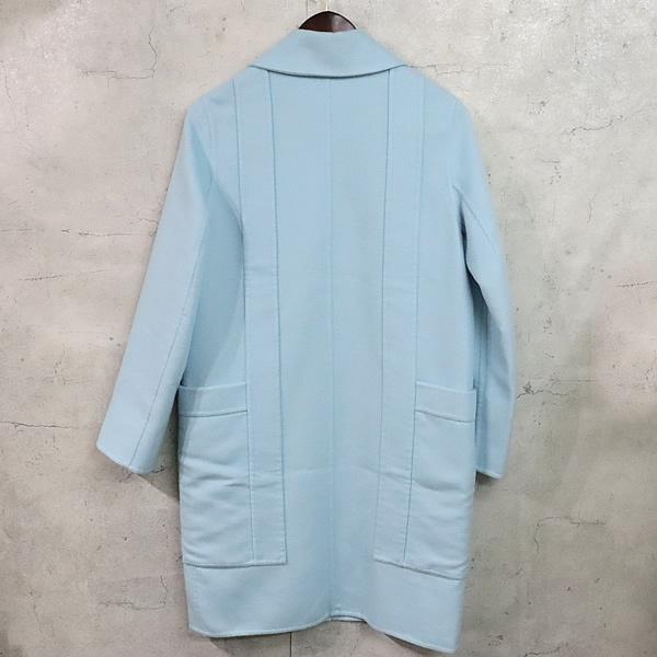 HERMES ベビー カシミヤ ジレ コート 水色 パステルカラー 広尾店】 エルメス HERMES カシミアコート パステルブルー カシミア100