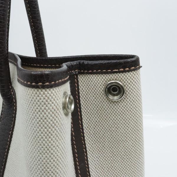 広尾店】 エルメス HERMES ガーデンパーティTPM ハンドバッグ トワル 