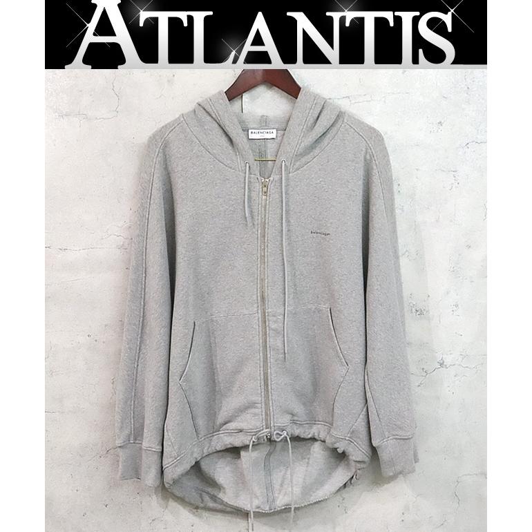 広尾店】 バレンシアガ BALENCIAGA ロゴ プリント ジップパーカー