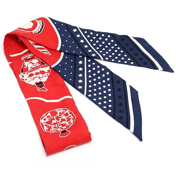 広尾店】 エルメス HERMES ツイリー Les Flacons Bandana 香水瓶 赤