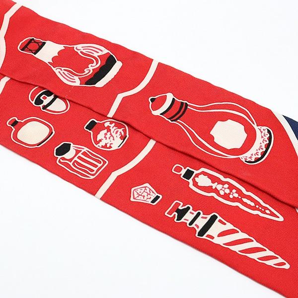 広尾店】 エルメス HERMES ツイリー Les Flacons Bandana 香水瓶 赤