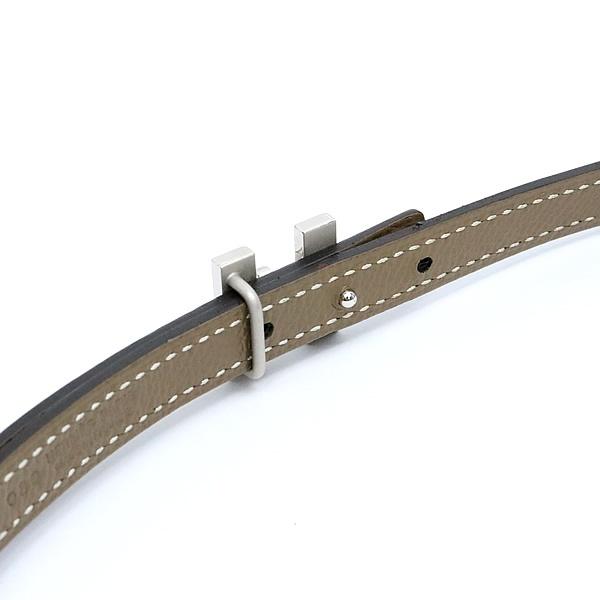 広尾店】 エルメス HERMES リバーシブルミニHベルト レディース 黒 Z