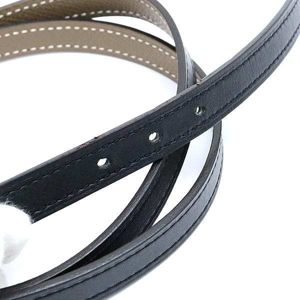 広尾店】 エルメス HERMES リバーシブルミニHベルト レディース 黒 Z