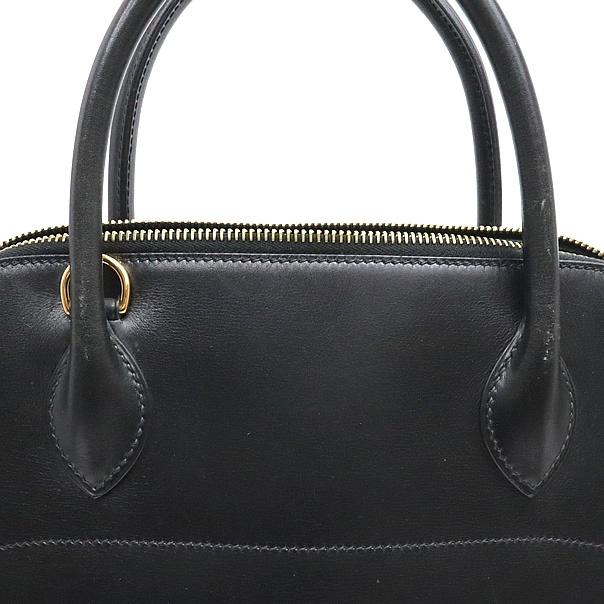 広尾店】 エルメス HERMES ボリード31 ハンドバッグ ボックスカーフ 黒
