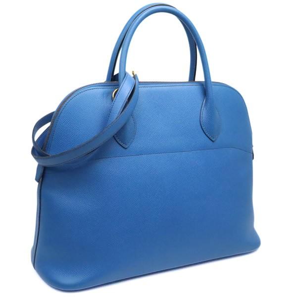 広尾店】 エルメス HERMES ボリード35 ハンドバッグ 2WAYバッグ ブルー