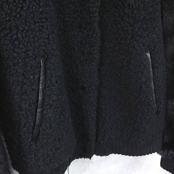 【広尾店】美品 イブサロモン YVES SALOMON ミンクファー付レザージャケット 袖フォックス ブラック size:34 【17844】 |  | 03