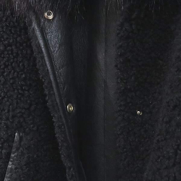 【広尾店】美品 イブサロモン YVES SALOMON ミンクファー付レザージャケット 袖フォックス ブラック size:34 【17844】 |  | 05
