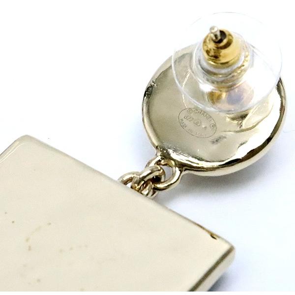 シャネル CHANEL ココマークドロップ スタッドピアス ゴールド B22A