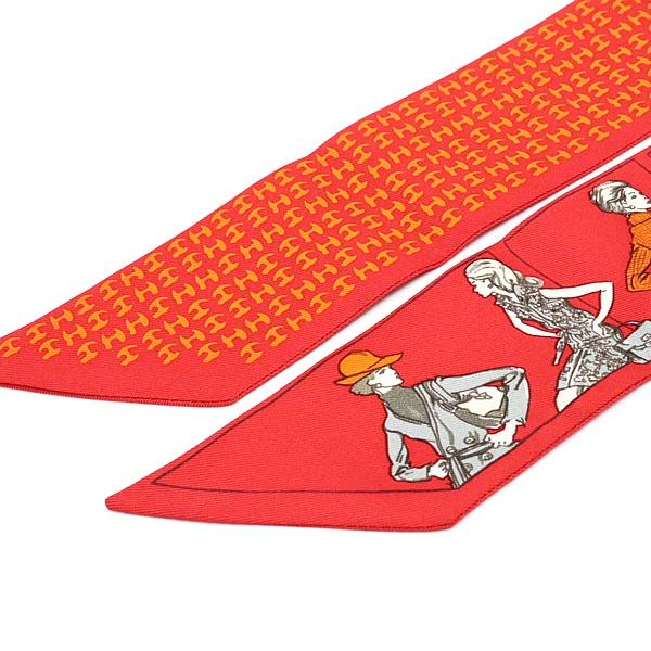 広尾店】美品 エルメス HERMES ツイリー エルメスを纏った人 赤系