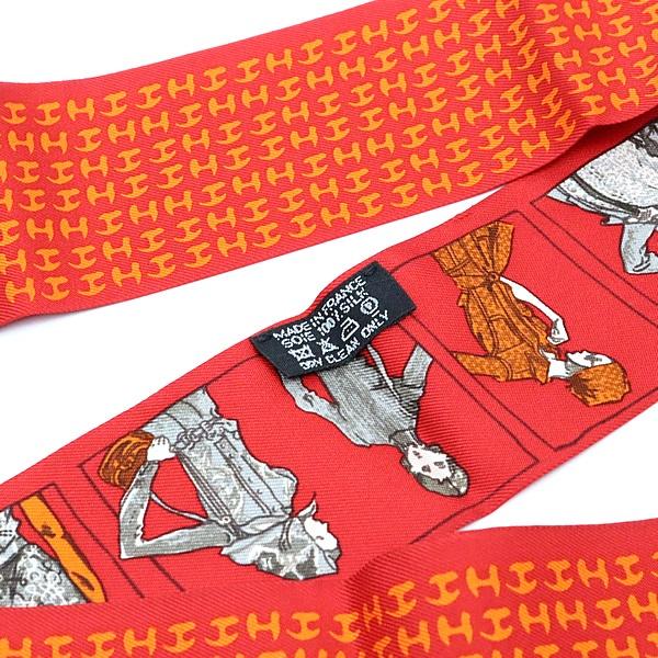 広尾店】美品 エルメス HERMES ツイリー エルメスを纏った人 赤系
