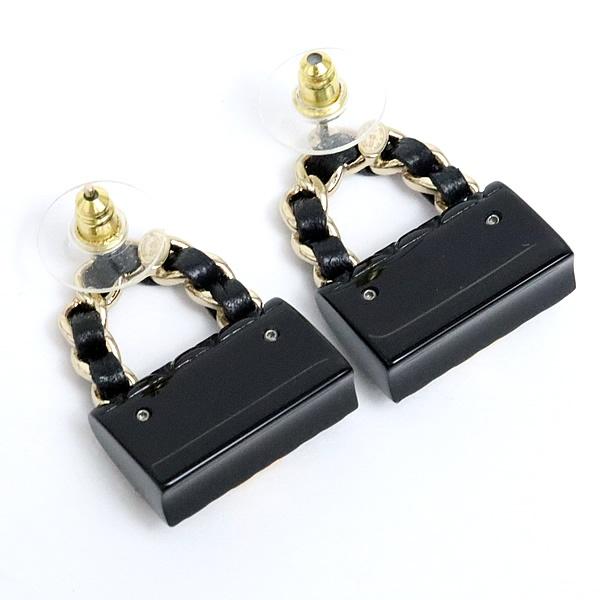 シャネル CHANEL ココマーク マトラッセバッグモチーフ ピアス 黒×ゴールド B23C 【74184】_2