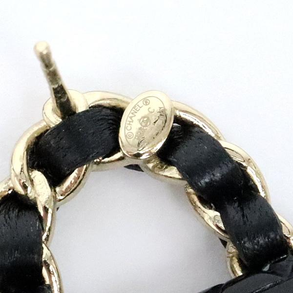 シャネル CHANEL ココマーク マトラッセバッグモチーフ ピアス 黒×ゴールド B23C 【74184】_4